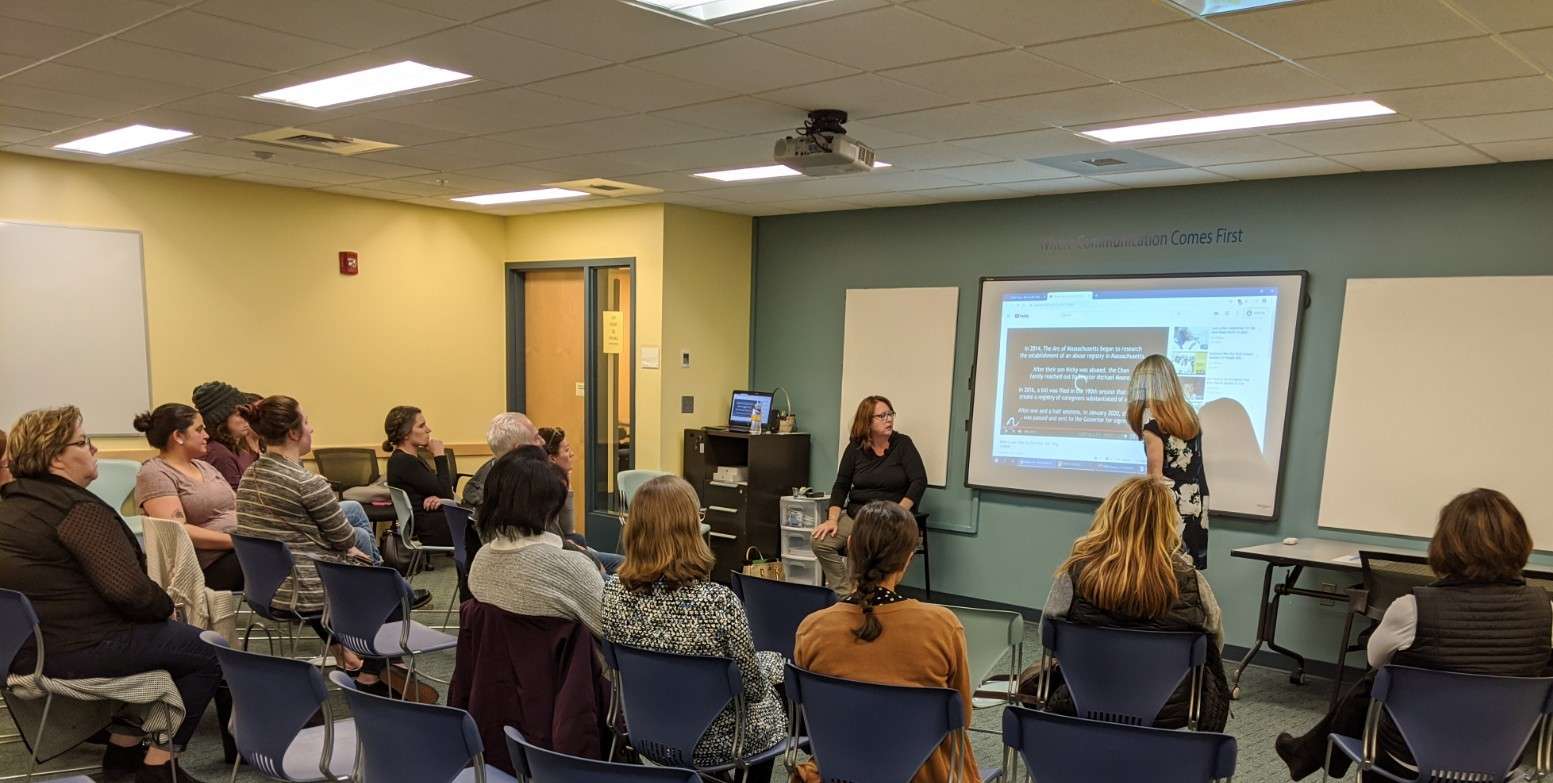 Distinguished Speaker presenting to classroom full of attendees